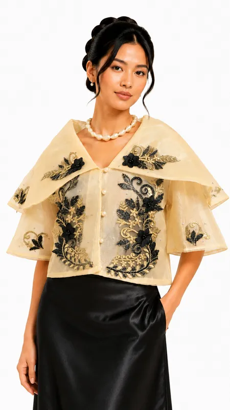 Limited Edition Bolero - Flora Noir